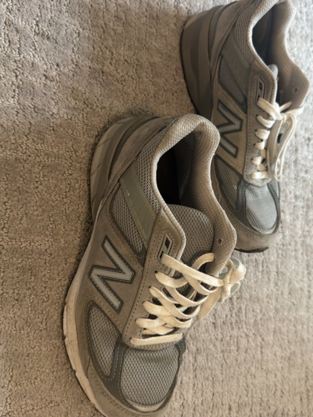 New Balance 990v5 Grey Suede Running Sneakers W990GL5 Women's 7.5